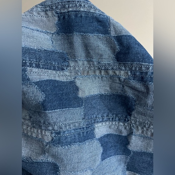 Wild Fable Sleeveless Mini Dress Patchwork Denim - Picture 5 of 5